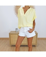 Blouse jaune Kamilia Wing Kaffe
