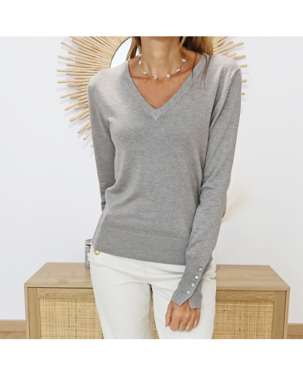 Pull KAlizza Knit Buttons Kaffe