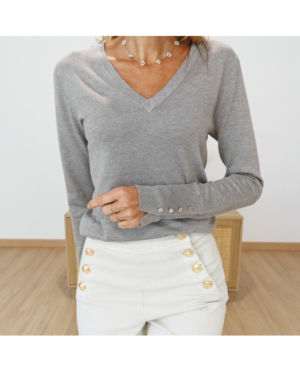 Pull KAlizza Knit Buttons Kaffe