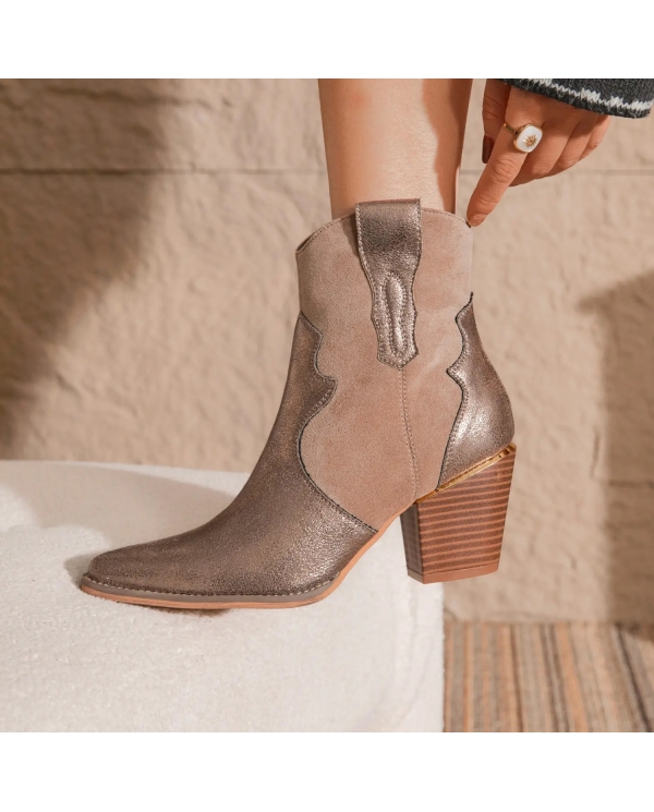 Bottines Giovanna taupe