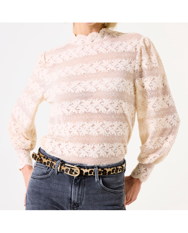 Ceinture cuir léopard Léo – boucle vue de face