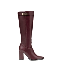 Bottes de ville femme bordeaux – vue de profil