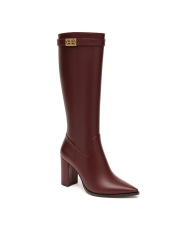 Bottes Louna bordeaux femme 👢 talon 7 cm