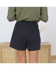 Jupe-short noire femme Pepper – vue de dos