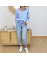 Look chic avec chemise Martins femme strass