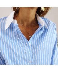 Chemise Martins femme – col blanc contrastant