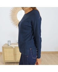 Pull Tiffosi marine – coupe droite confortable