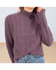 Pull Edwina Tiffosi – détail col cheminée