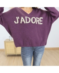 Pull oversize violet femme – coupe ample oversize