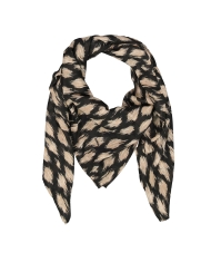 Foulard noir et taupe – accessoire chic et polyvalent