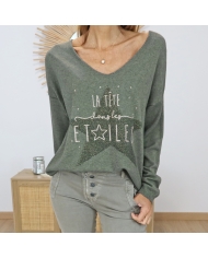 Pull kaki femme – look casual chic Mademoiselle Caprices