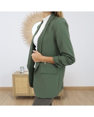 Veste blazer fluide femme – détail fausses poches décoratives