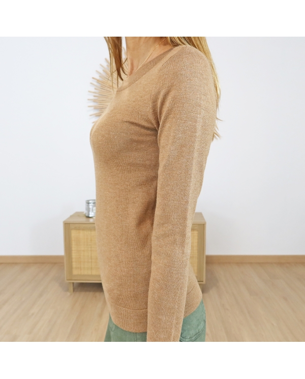 Pull Kalizza Kaffe camel – texture maille fine et fluide