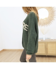 Pull oversize kaki – coupe large oversize
