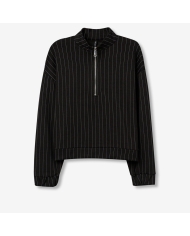 Sweat Paloma Tiffosi – fines rayures écrues sur fond noir