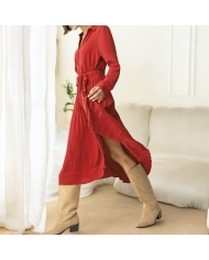 Robe longue femme – manche élastiquée au poignet