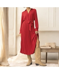 Robe longue femme – bas plissé fluide