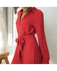 Robe longue femme – détail décolleté V