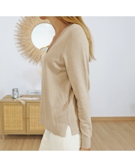 pull fin femme vue coté