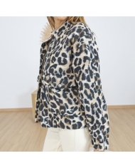 Blouson-manteau polaire léopard – texture douce et chaude