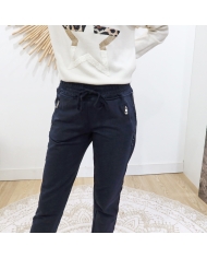 Pantalon Saya femme – taille élastiquée et lien à nouer