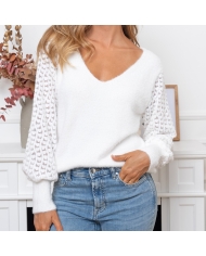 Pull Naélie 🤍 – vue de face porté