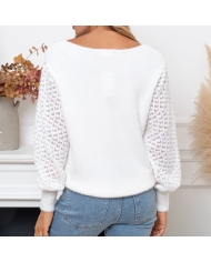 Pull Naélie blanc – vue de dos