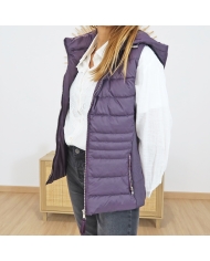 Doudoune sans manches Eve Tiffosi 💜 – vue de face porté