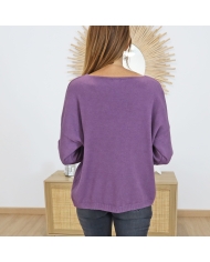 Pull Fanta parme – vue de dos