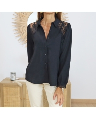 Chemisier Camilia femme 🖤 – vue de face porté