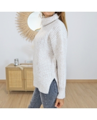 Pull femme col roulé sequins Midnight Tiffosi