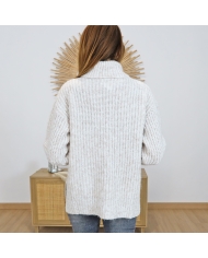 Pull femme col roulé vue dos Midnight Tiffosi