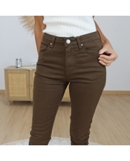 jean femme marron foncé tendance automne hiver