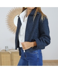 Veste Killa Tiffosi femme – détail matière bouclette