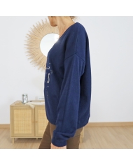 Pull bleu marine – maille douce et confortable