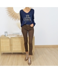 Pull bleu marine femme – look chic & décontracté Mademoiselle Caprices