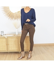 Pull bleu marine FANTA – look chic Mademoiselle-Caprices