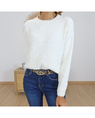 Pull DEMERTES Tiffosi – détail maille cocooning