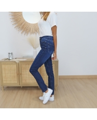 Jean femme KAWILLOW Kaffe – coupe slim fit denim bleu