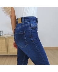 Jean femme KAWILLOW Kaffe – coupe slim fit denim bleu