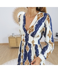 Robe MÉLISSANDRE – détail décolleté V féminin