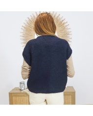 Gilet MORGANE marine – vue de dos