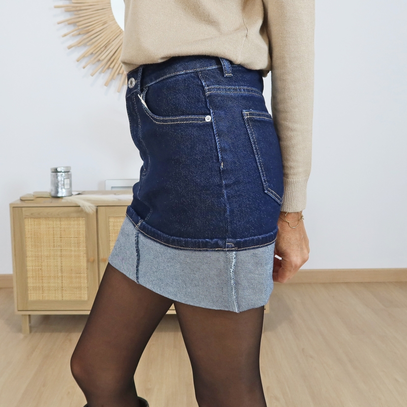 Jupe SOLINE – bouton et fermeture zip