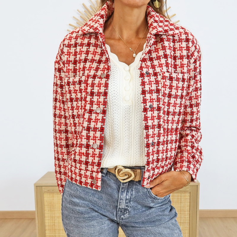 Veste PATRICIA – détail fermeture à pressions