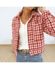 Veste courte PATRICIA – texture tweed chic