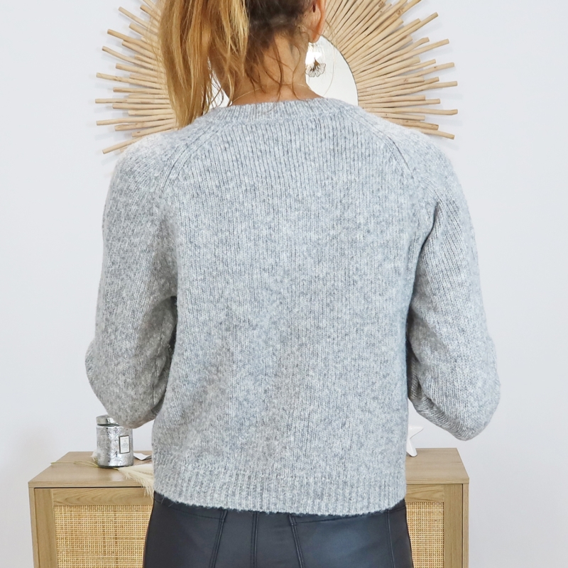 Gilet gris Tiffosi – vue de dos coupe droite