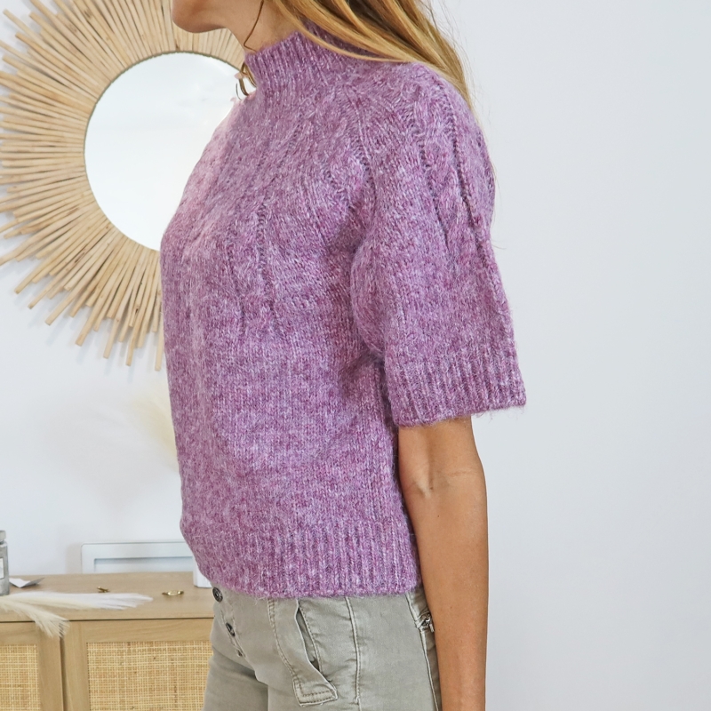 Pull KACUBA – détail maille chaude et douce 💜