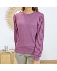 Pull femme KALONE Kaffe – vue de face coloris violet-lila