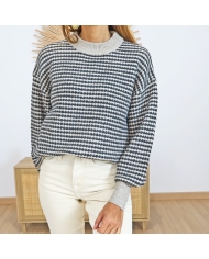 Pull KAELLERY – look avec jean taupe & bottines