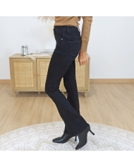 Jean femme KELLY noir – vue de face coupe bootcut